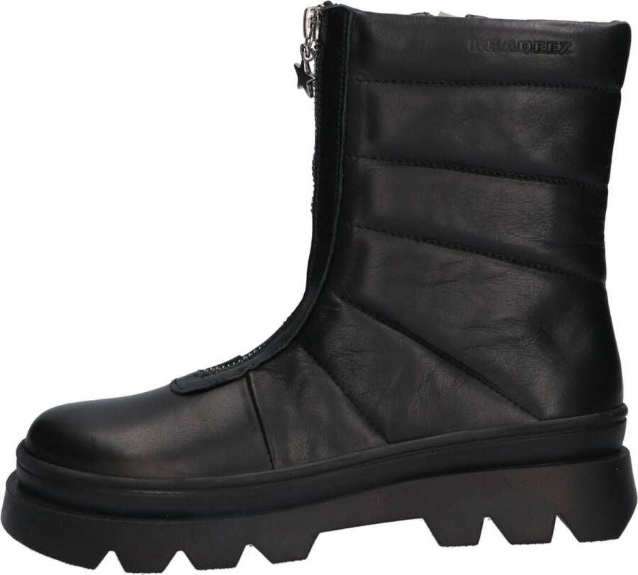 Braqeez 422721-589 Meisjes Biker Boots Zwart Leer Ritssluiting - Foto 12