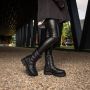 Braqeez 422721-589 Meisjes Biker Boots Zwart Leer Ritssluiting - Thumbnail 8