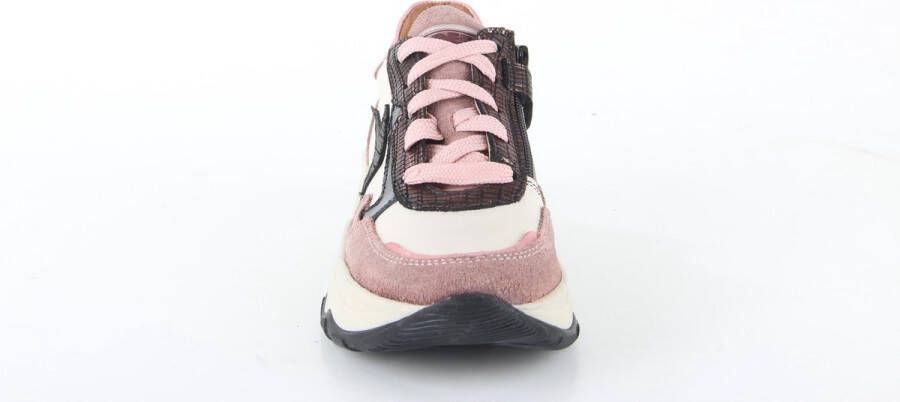 Braqeez 422760-471 Meisjes Lage Sneakers Roze Beige Leer Veters - Foto 12