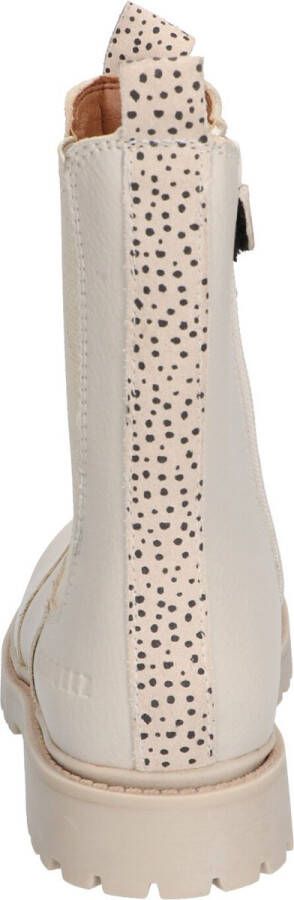 Braqeez 422774-602 Meisjes Chelsea Boots Beige Leer Ritssluiting