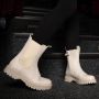 Braqeez 422774-602 Meisjes Chelsea Boots Beige Leer Ritssluiting - Thumbnail 13