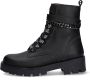 Braqeez 422788-589 Meisjes Biker Boots Zwart Leer Veters - Thumbnail 6