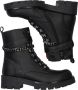 Braqeez 422788-589 Meisjes Biker Boots Zwart Leer Veters - Thumbnail 8