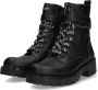 Braqeez 422788-589 Meisjes Biker Boots Zwart Leer Veters - Thumbnail 10