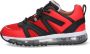 Braqeez 422861-541 Jongens Lage Sneakers Rood Zwart Leer Veters - Thumbnail 4