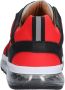 Braqeez 422861 541 Jongens Lage Sneakers Rood Zwart Leer Veters - Thumbnail 7