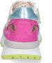 Braqeez 423272-122 Meisjes Lage Sneakers Roze Wit Multi Blauw Groen Nubuck Veters - Thumbnail 5