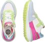 Braqeez 423272-122 Meisjes Lage Sneakers Roze Wit Multi Blauw Groen Nubuck Veters - Thumbnail 6