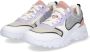 Braqeez 423285-500 Meisjes Lage Sneakers Wit Zilver Roze Leer Veters - Thumbnail 5