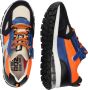Braqeez 423464-429 Jongens Lage Sneakers Blauw Oranje Beige Zwart Multi Suède Veters - Thumbnail 6