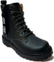 Braqeez Belle Boot Meisjes Biker Boots Zwart Leer Veters - Thumbnail 5