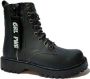 Braqeez Belle Boot Meisjes Biker Boots Zwart Leer Veters - Thumbnail 8