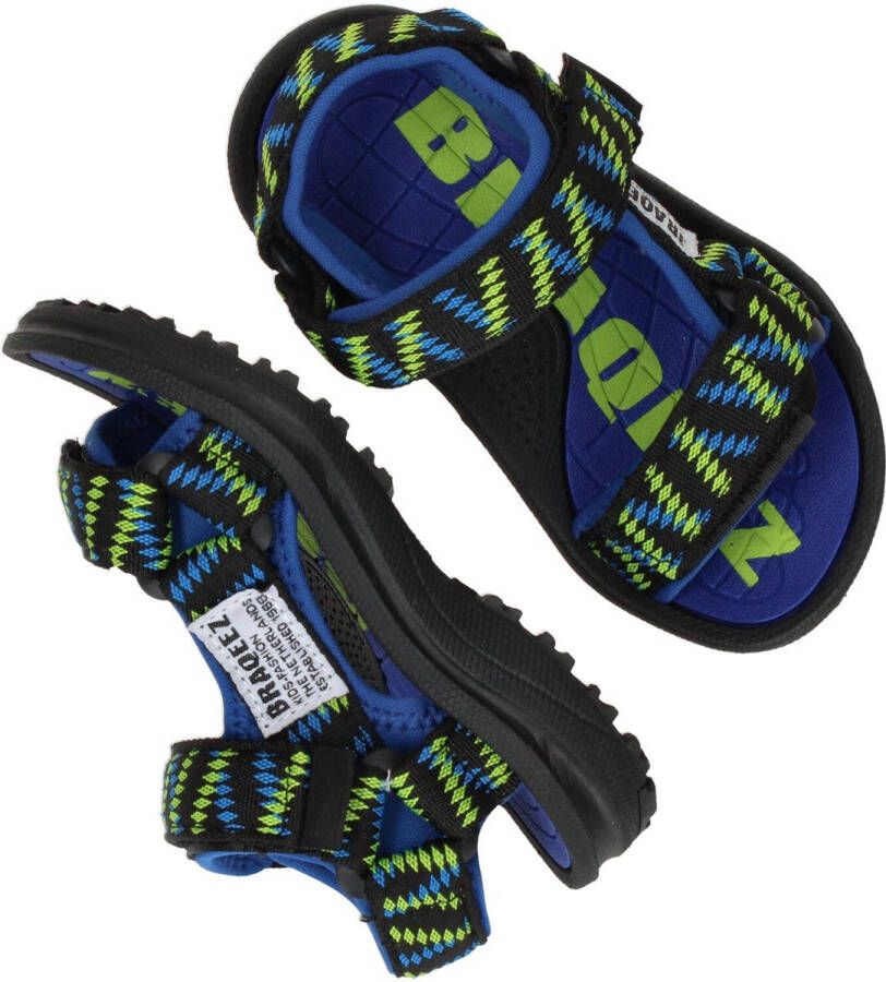 Braqeez Sky Sport sandalen kobaltblauw Jongens Textiel Meerkleurig 29 - Foto 9