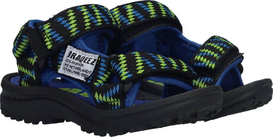 Braqeez Sky Sport sandalen kobaltblauw Jongens Textiel Meerkleurig 29 - Foto 10