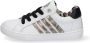 Braqeez Lesley Louw Meisjes Lage Sneakers Wit Print Leer Veters - Thumbnail 7