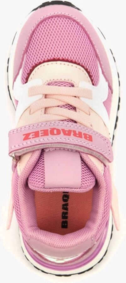 Braqeez meisjes sneakers met roze details Uitneembare zool