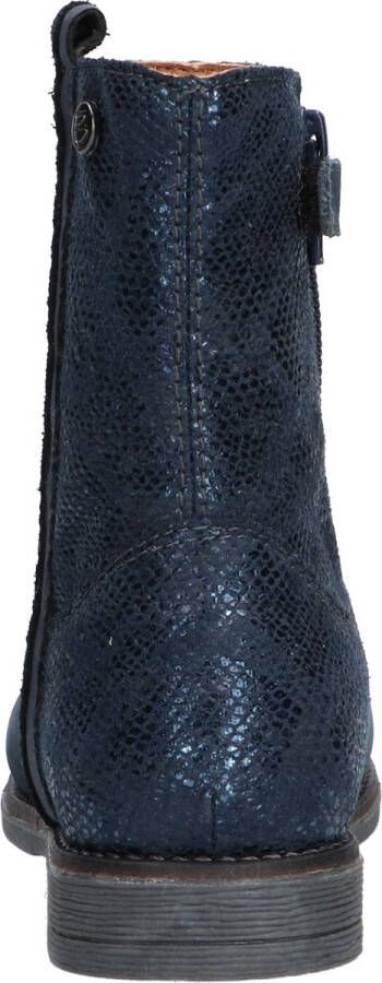 Braqeez Naomi Nova Meisjes Enkellaarsjes Blauw Nubuck Ritssluiting