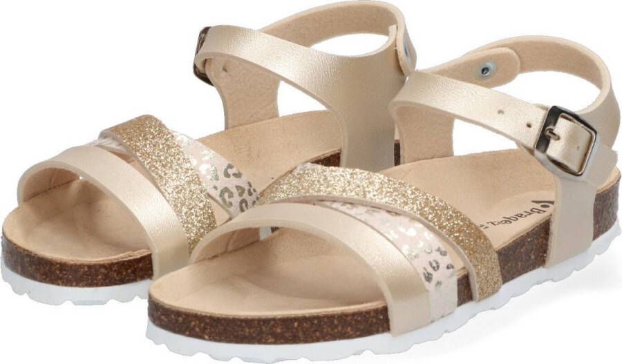 Braqeez Saar Spain Meisjes Sandalen Goud Imitatieleer Gesp