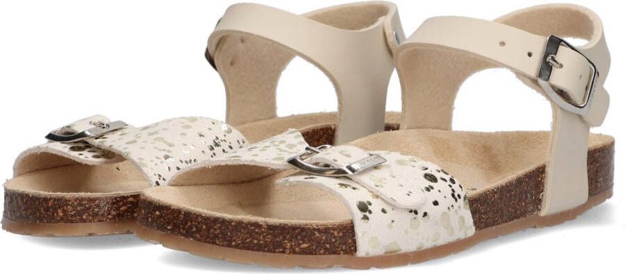 Braqeez Sally Spain Meisjes Sandalen Beige Goud Imitatieleer Gesp