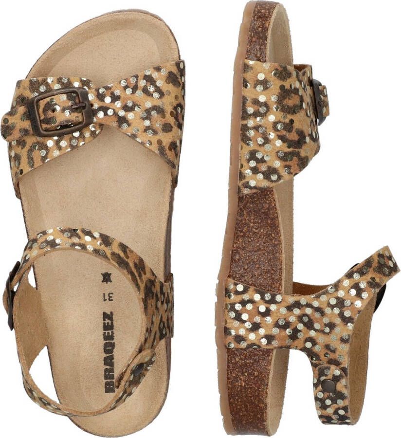 Braqeez Sally Spain Meisjes Sandalen Print Imitatieleer Gesp