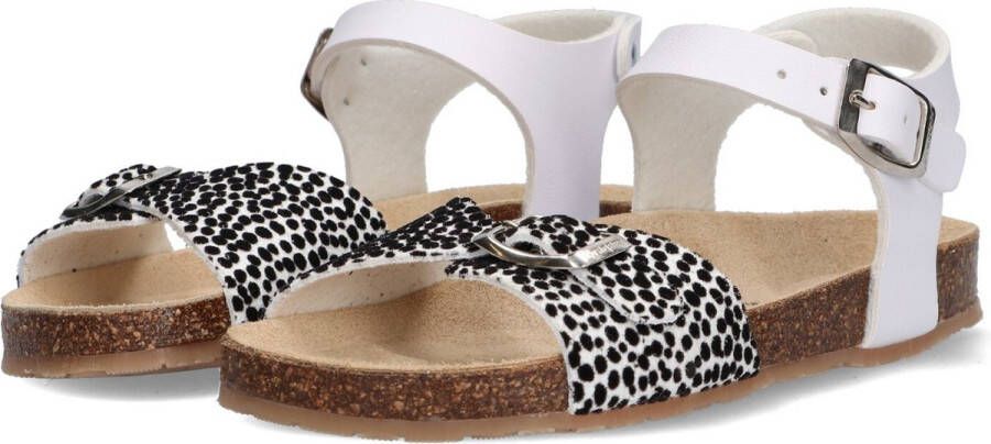 Braqeez Sally Spain Meisjes Sandalen Wit Print Imitatieleer Gesp