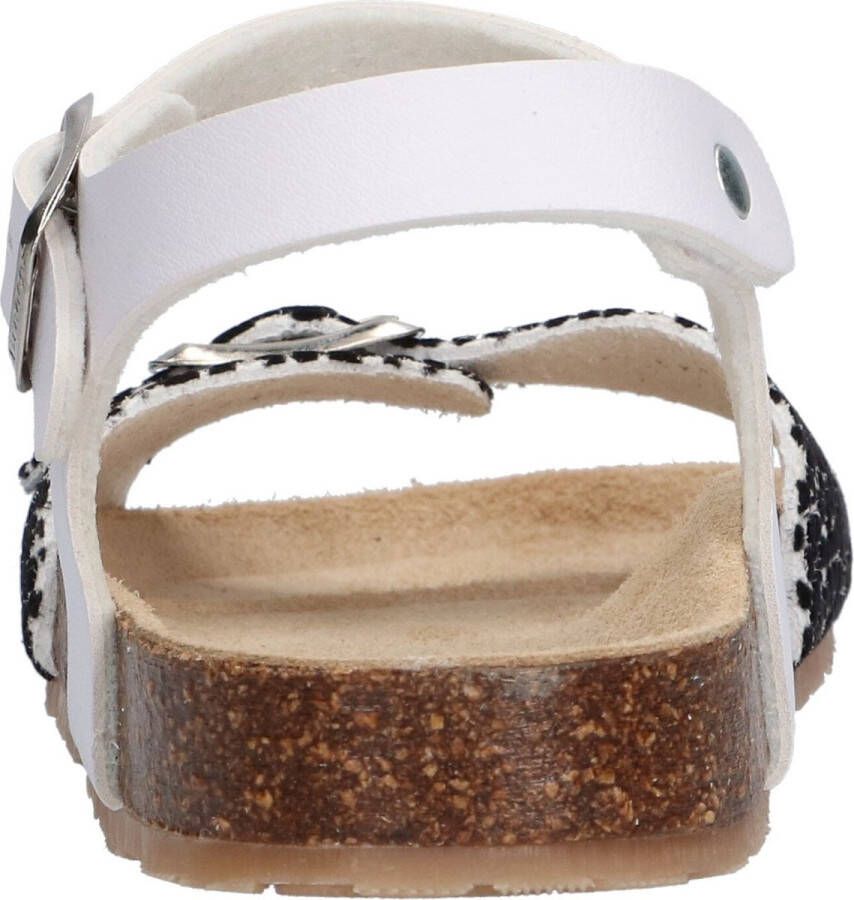 Braqeez Sally Spain Meisjes Sandalen Wit Print Imitatieleer Gesp