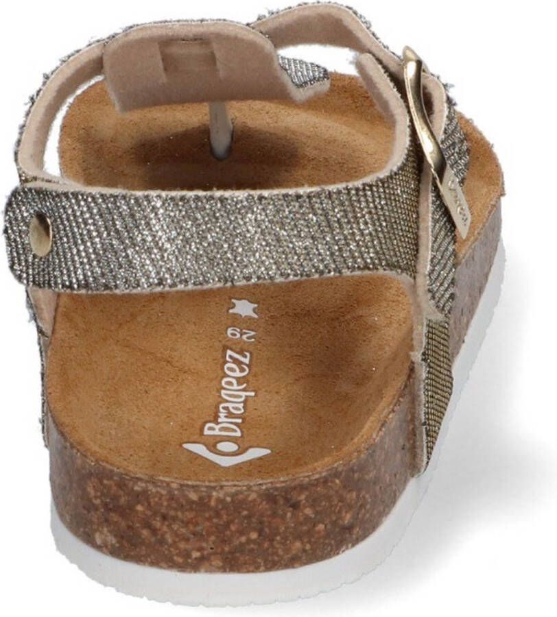 Braqeez Sammy Spain Meisjes Sandalen Goud Leer Gesp