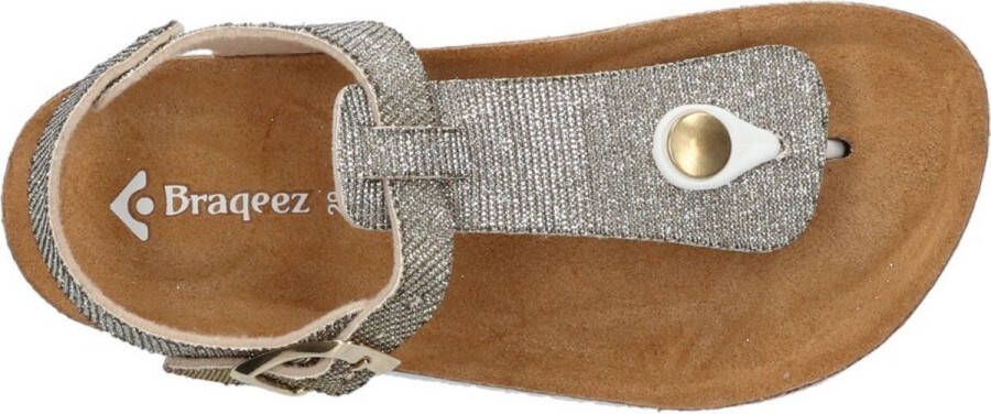 Braqeez Sammy Spain Meisjes Sandalen Goud Leer Gesp