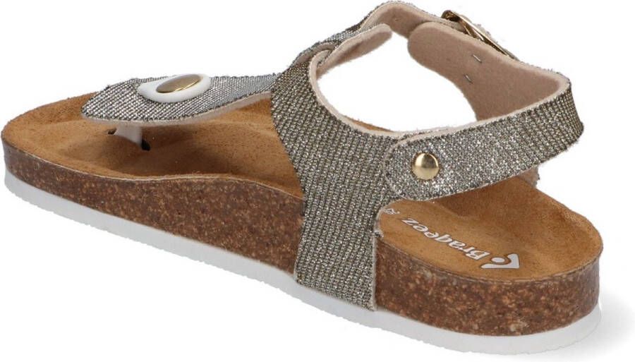 Braqeez Sammy Spain Meisjes Sandalen Goud Leer Gesp
