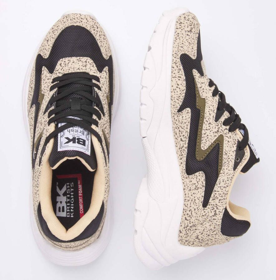 British Knights GALAXY Dames sneakers laag Beige cheetah