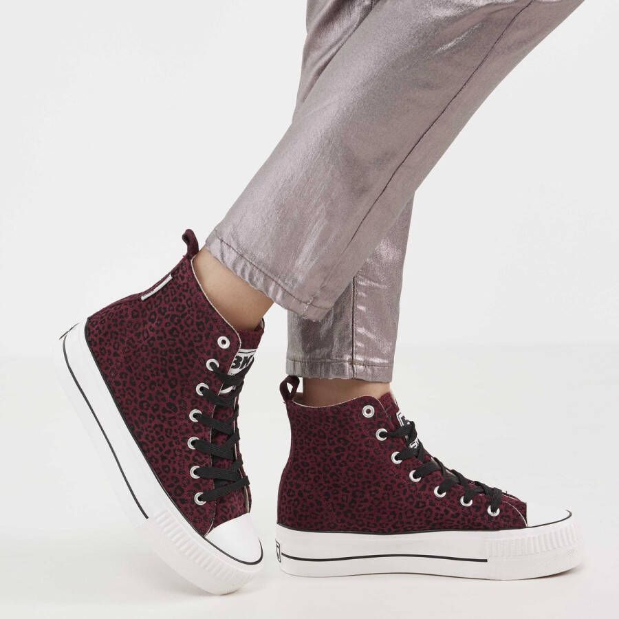 British Knights KAYA MID Dames sneakers hoog Donker roze