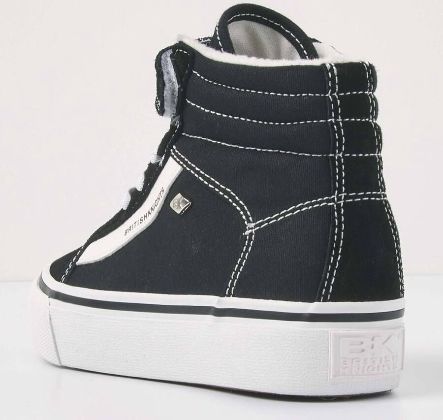 British Knights MACK MID PLATFORM Meisjes sneakers hoog Zwart