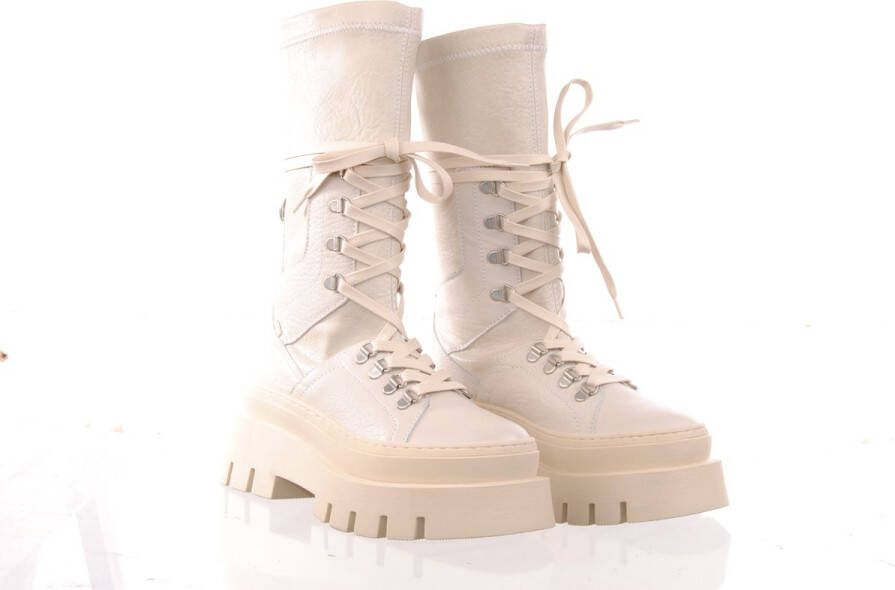 Bronx Evi-Ann Veterschoenen Hoog gebroken wit