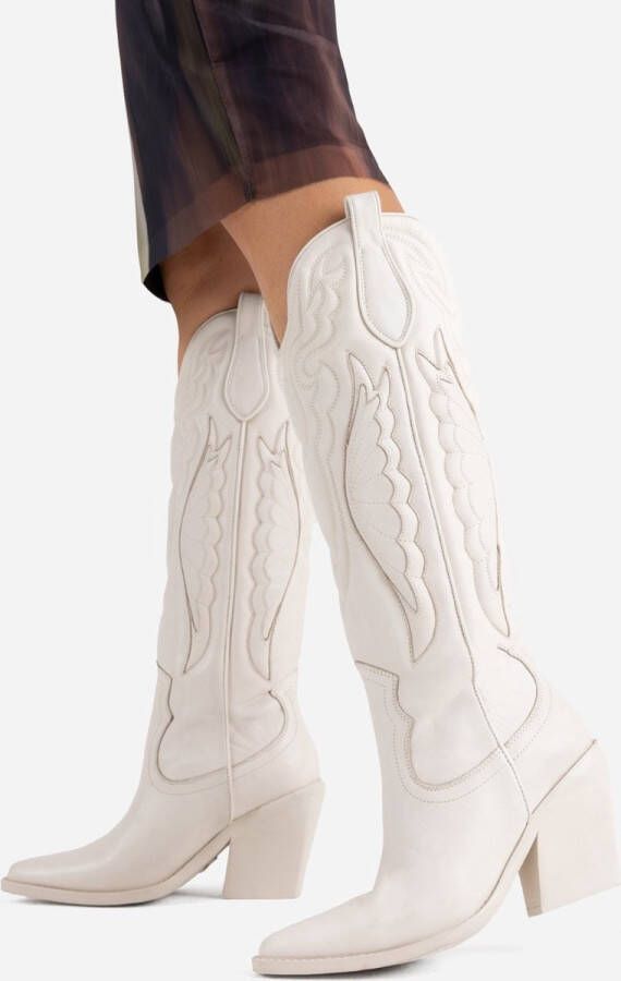 Bronx New-kole 14177 Cowboylaarzen Western Laarzen Dames Wit