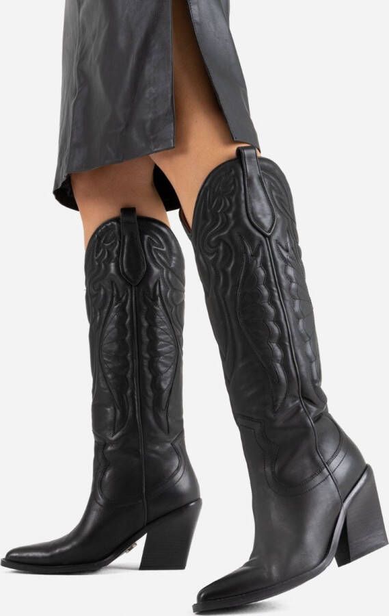 Bronx New-kole 14177 Cowboylaarzen Western Laarzen Dames Zwart