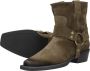 Bronx Moss Brushed Suede Boots met carre neus - Thumbnail 11