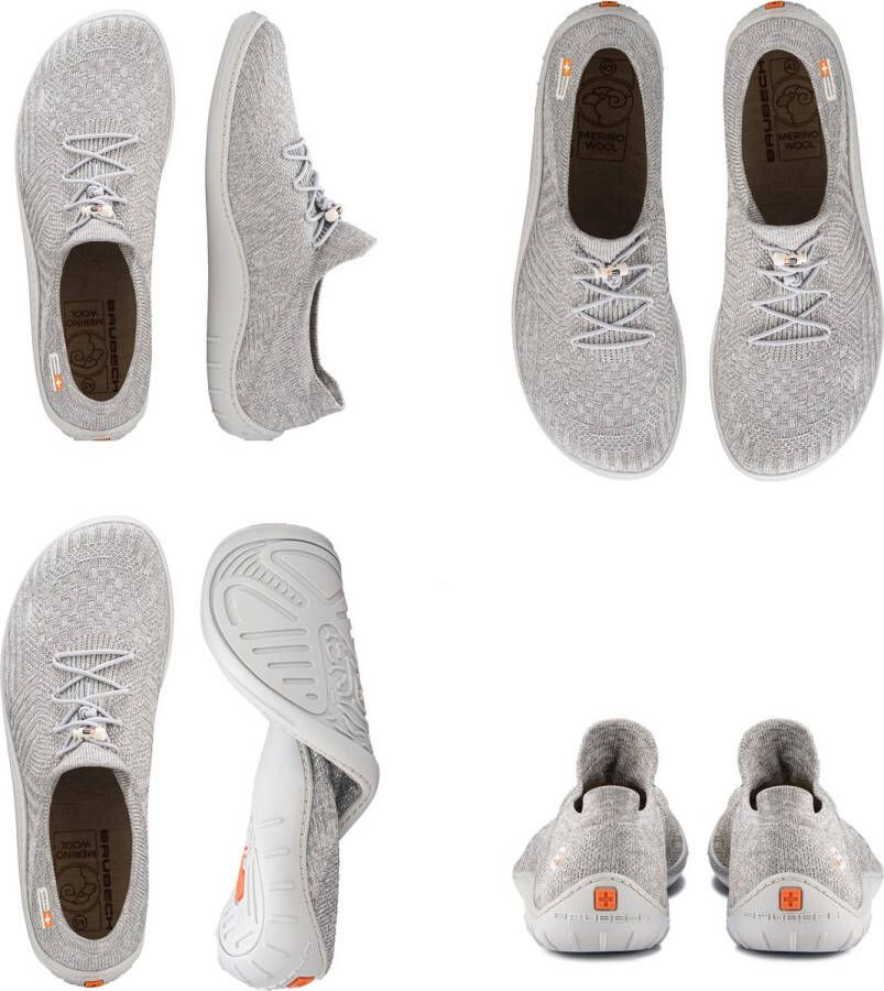 Brubeck Barefoot schoenen met merino wol Heren natuurlijk comfort Lichtgrijs - Foto 3