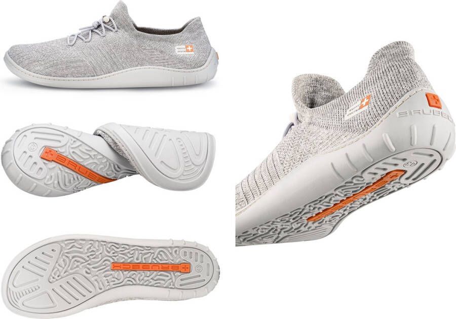 Brubeck Barefoot schoenen met merino wol Heren natuurlijk comfort Lichtgrijs - Foto 4