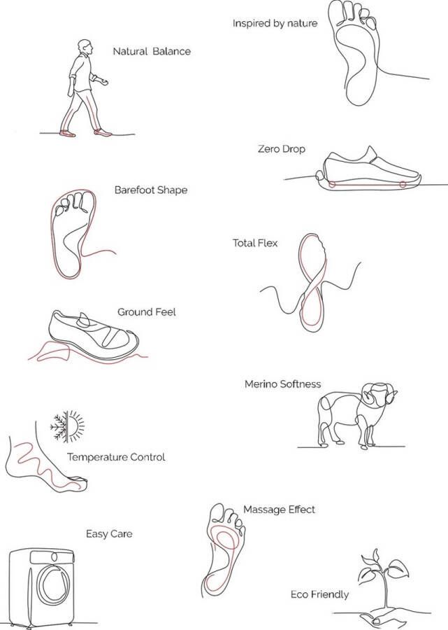 Brubeck Barefoot schoenen met merino wol Heren natuurlijk comfort Lichtgrijs - Foto 5