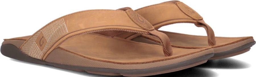 Bruin Tinten Olukai Tuahine Slippers Heren Bruin