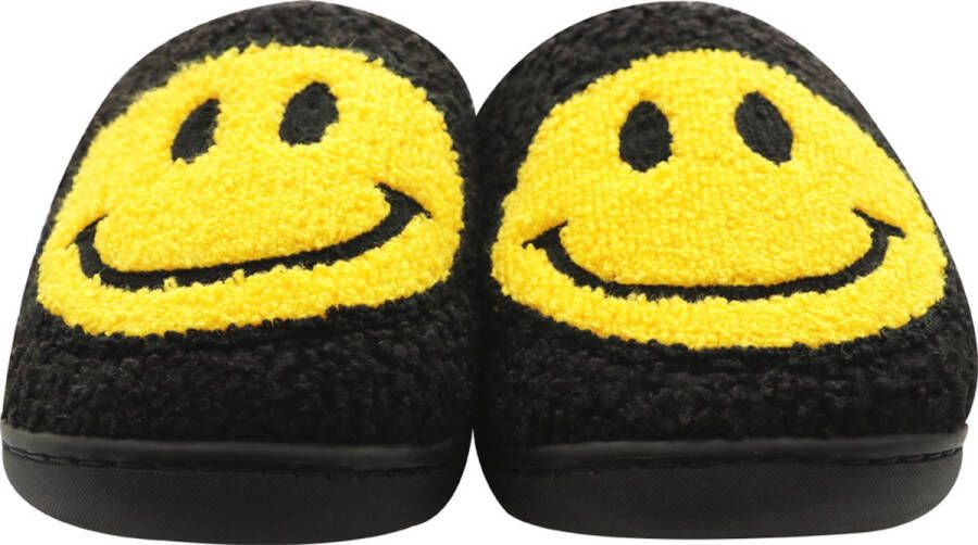 Budino Smiley Pantoffels Smiley Sloffen Pantoffels Sloffen Dames en Heren Zwart