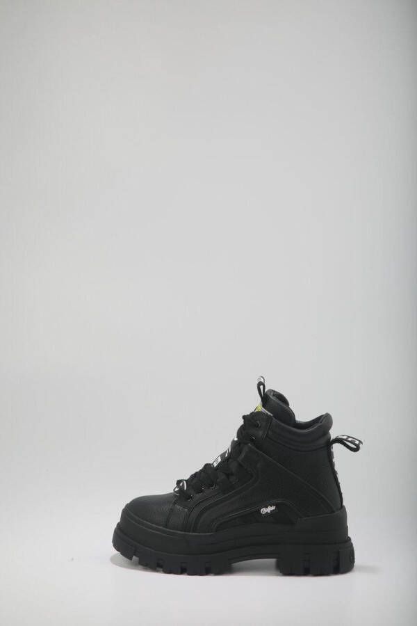 Buffalo dames veterboot. Zwart