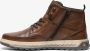 Bugatti leren heren veterboots Cognac Echt leer Uitneembare zool - Thumbnail 5