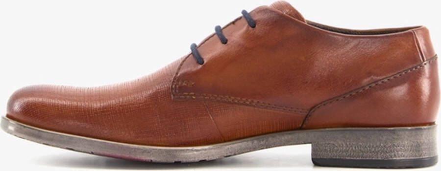 Bugatti leren heren veterschoenen Cognac Echt leer - Foto 4