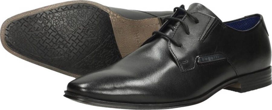 Bugatti Zwarte Veterschoenen Black Heren