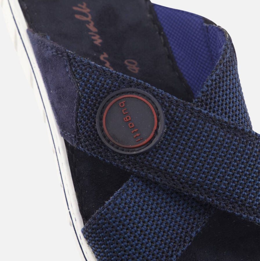 Bugatti Sani Slippers blauw Textiel Heren
