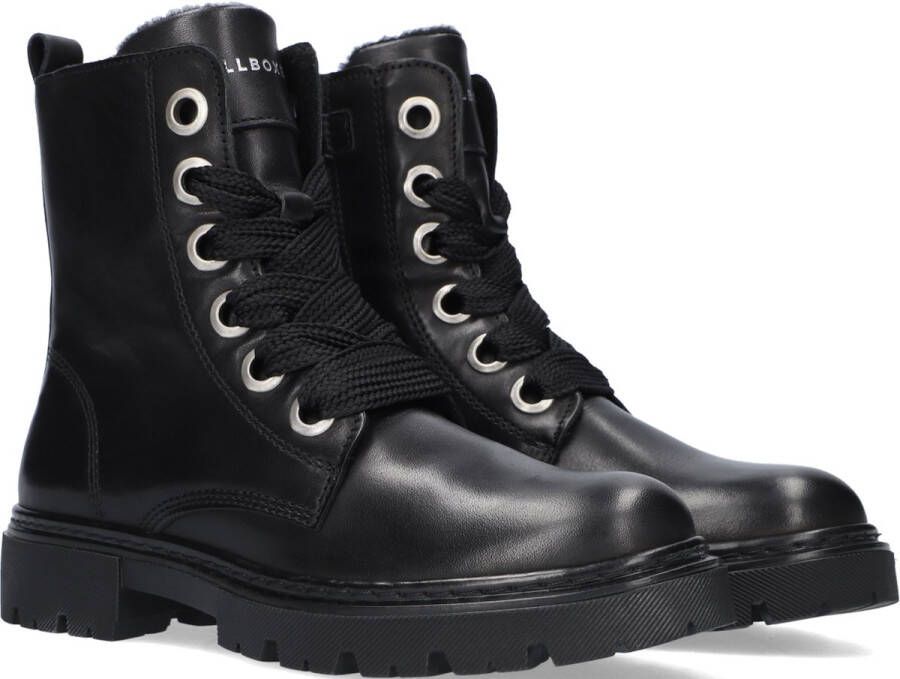 Bullboxer Ajs506 Veterboots Laarzen Met Veters Meisjes Zwart