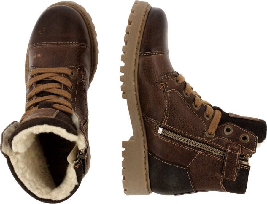 Bullboxer All518 Veterboots Laarzen Met Veters Jongens Bruin