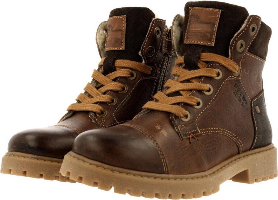 Bullboxer All518 Veterboots Laarzen Met Veters Jongens Bruin