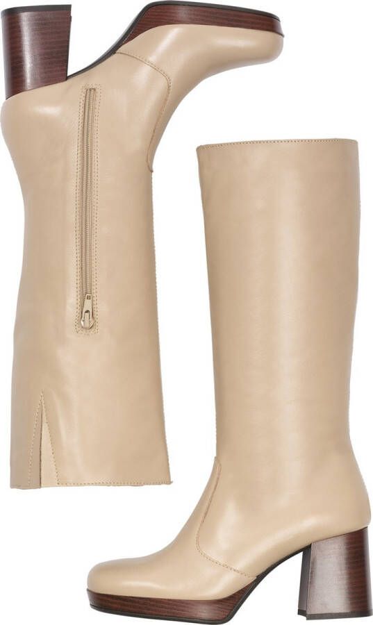 Bullboxer Boot Women Beige Taupe Laarzen